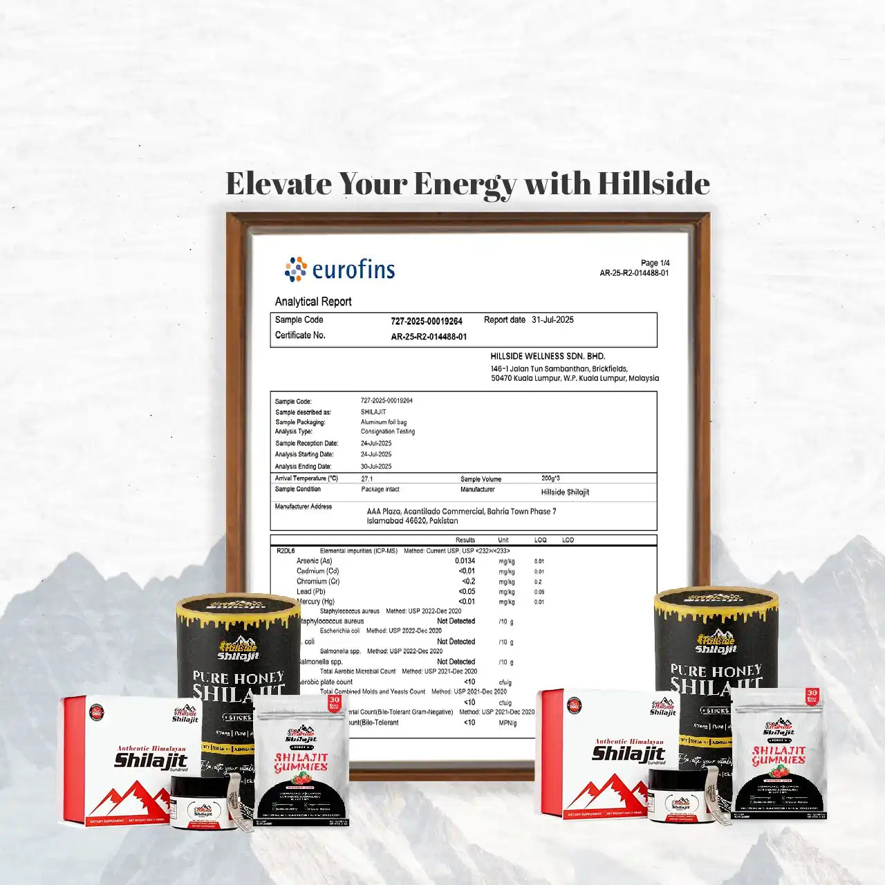 Hillside Shilajit family pack certified