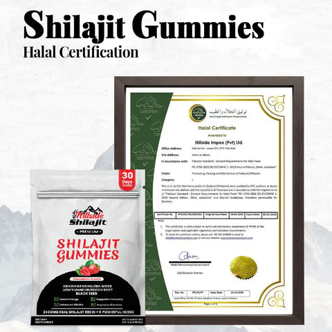 Shilajit Gummies Halal Certified
